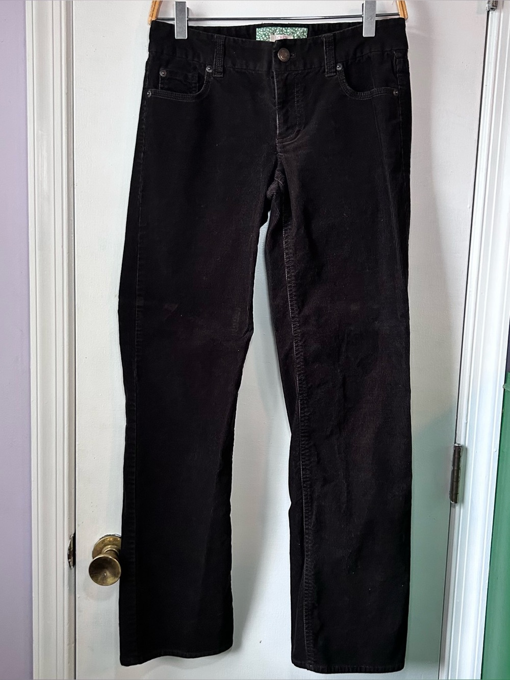 J. Crew Brown Corduroy 0S Bootcut Lowrise Jeans Pants